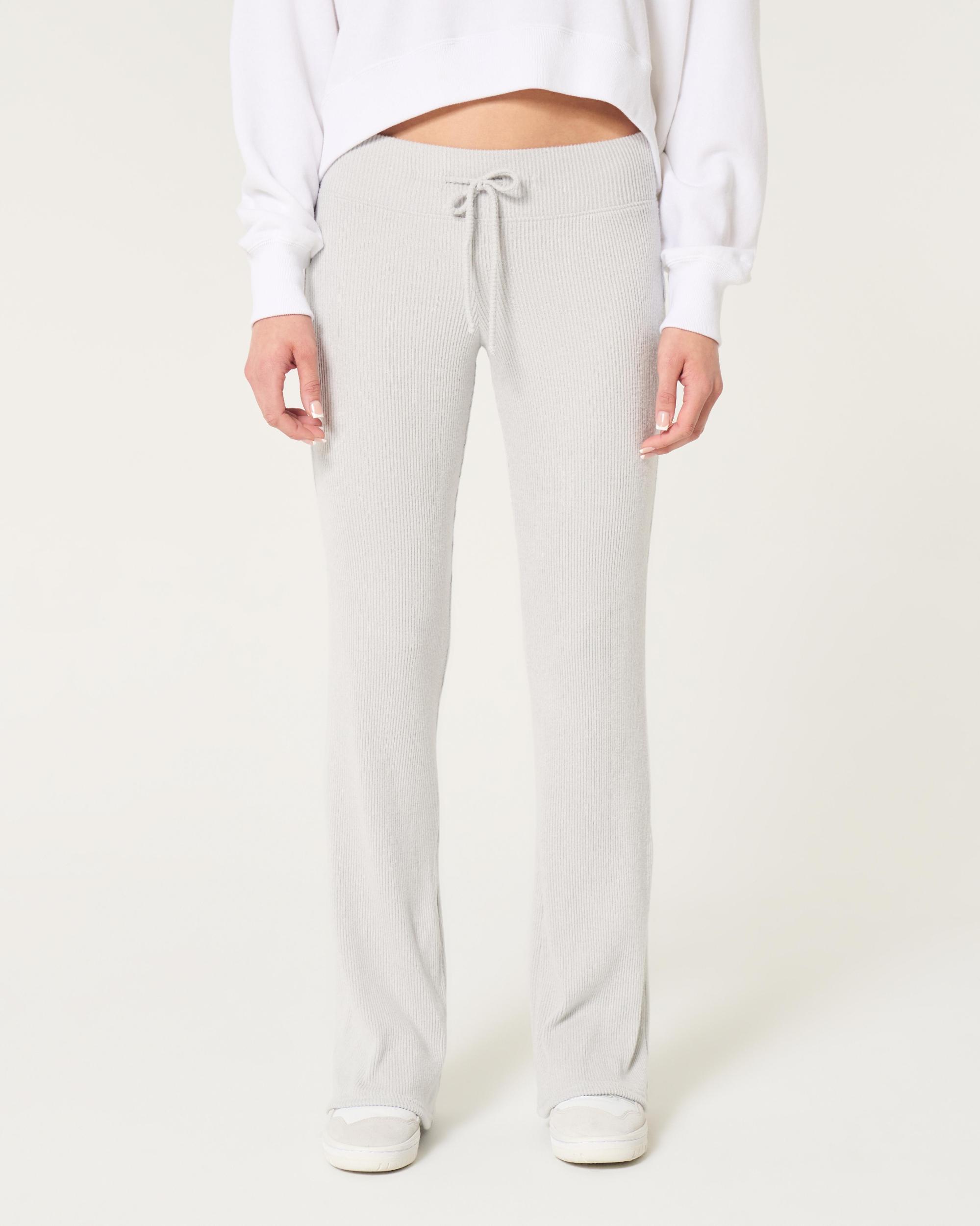 Cozy Ribbed Flare Pants Product Image