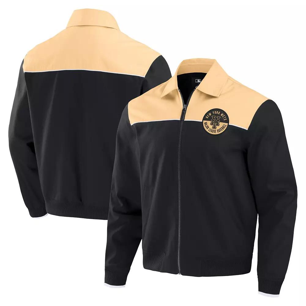 Men's Darius Rucker Collection by Fanatics Black/Tan Texas Rangers Canvas Bomber Full-Zip Jacket,  Product Image