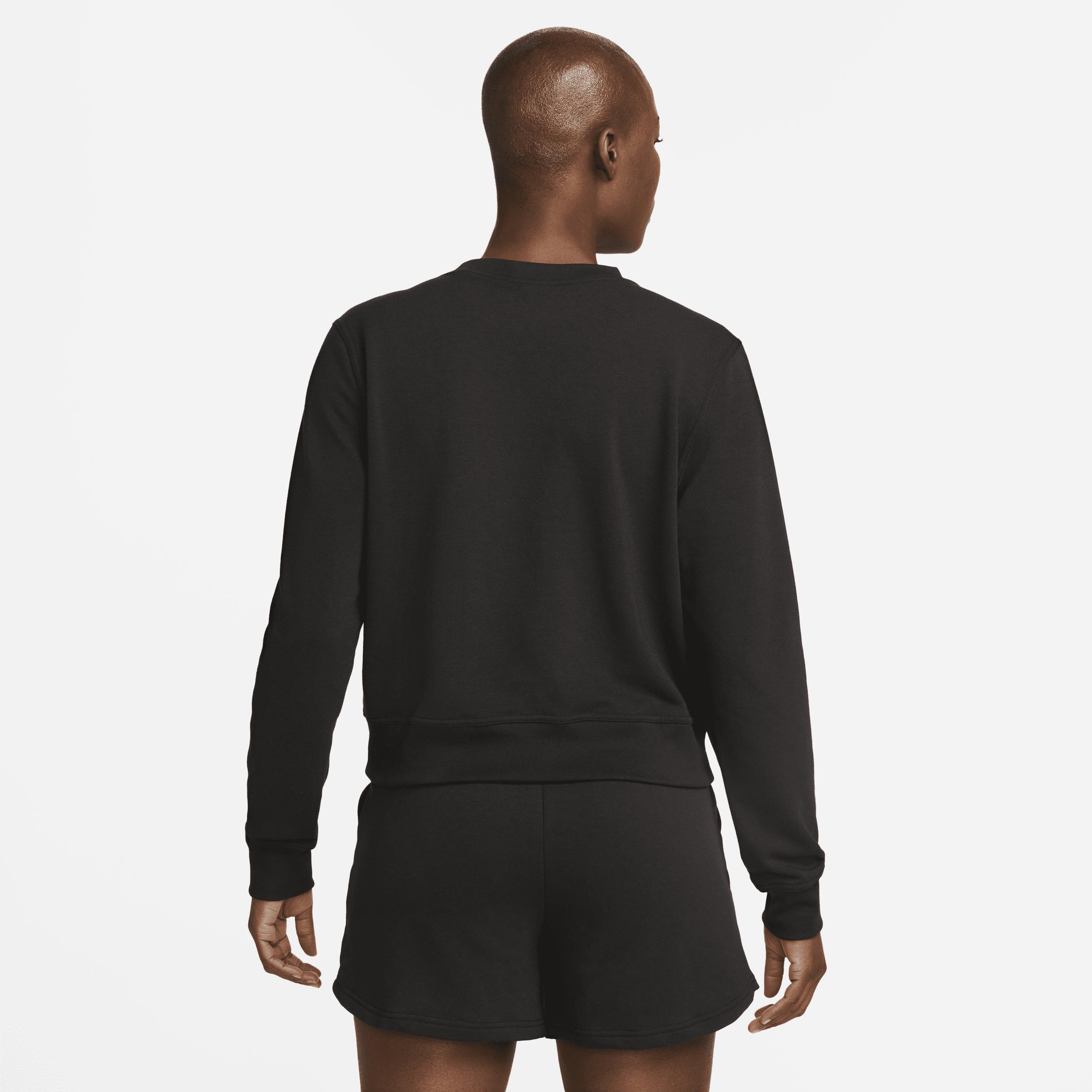 Nike Womens Dri-FIT One Crew-Neck French Terry Sweatshirt | FB5125-010 Product Image
