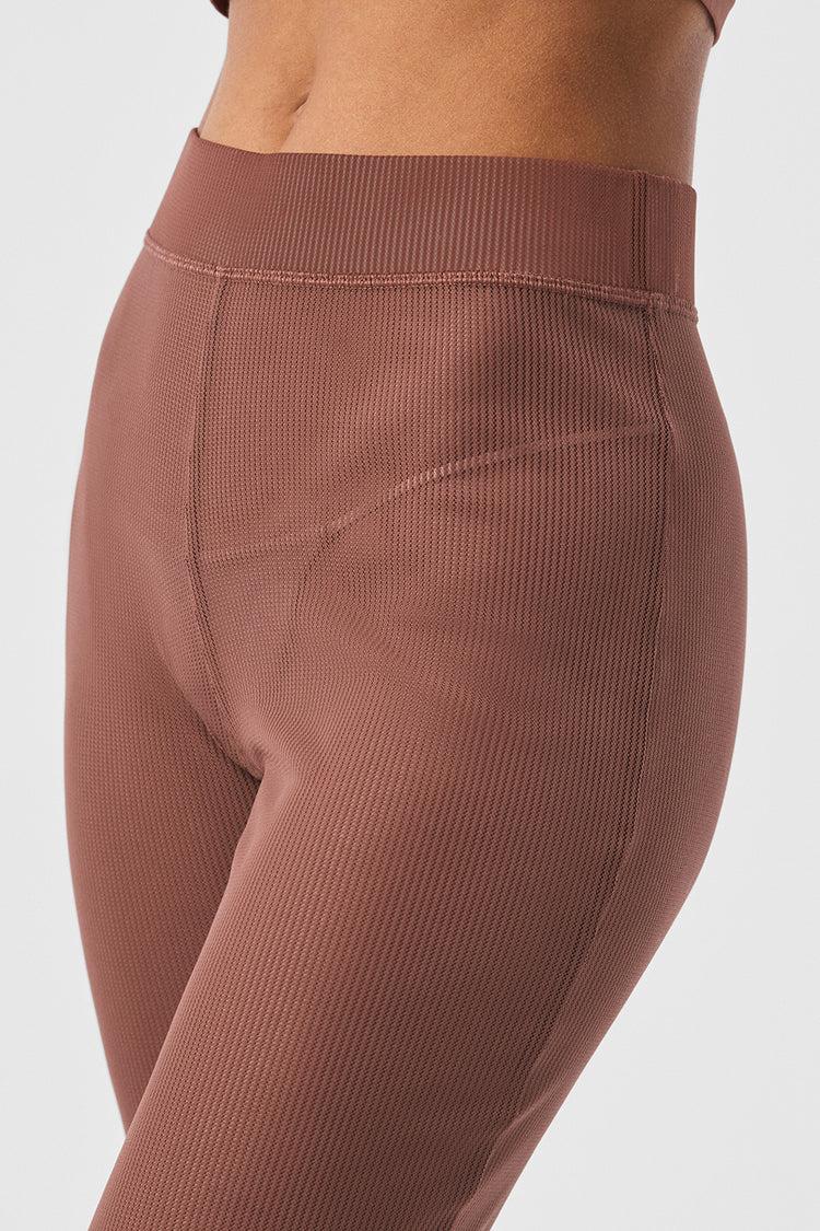 Striped Mesh Tropical Nights Flare Pant - Chestnut Product Image