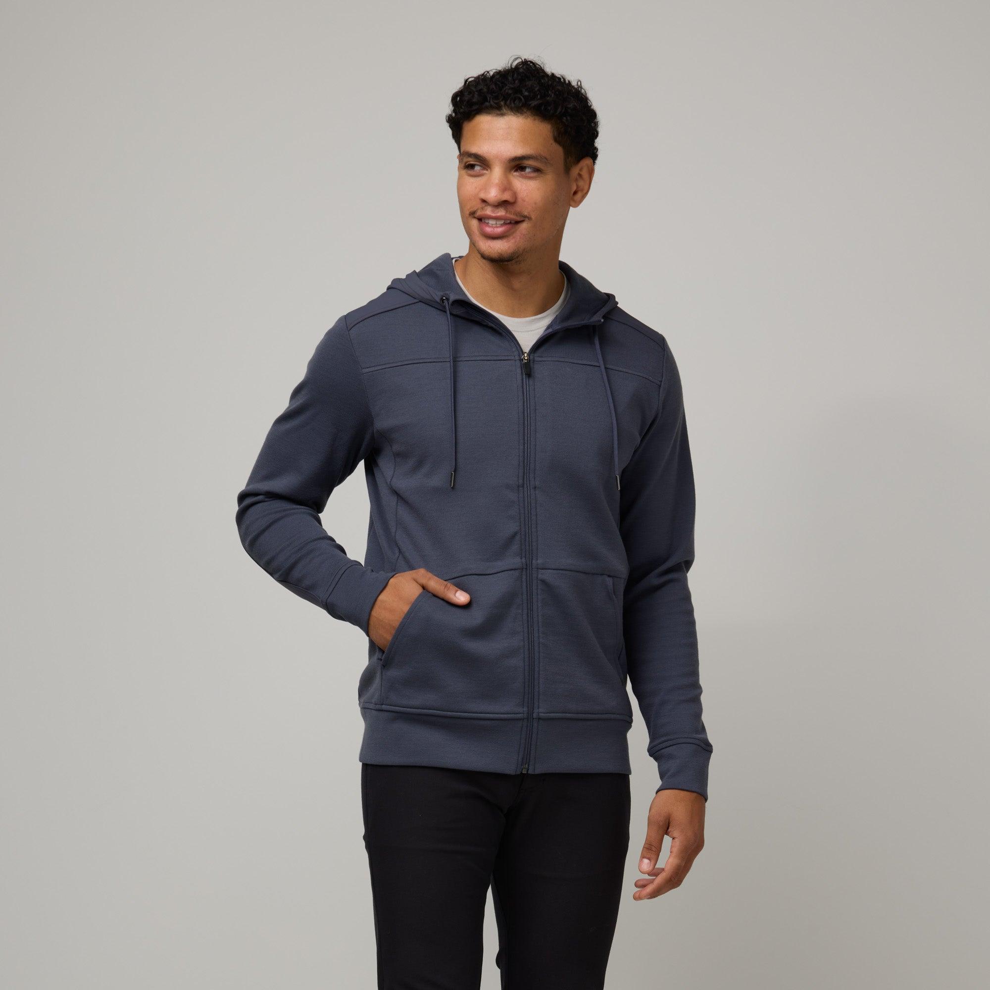 Merino Wool Ponte Travel Hoodie | Odyssey Gray Product Image