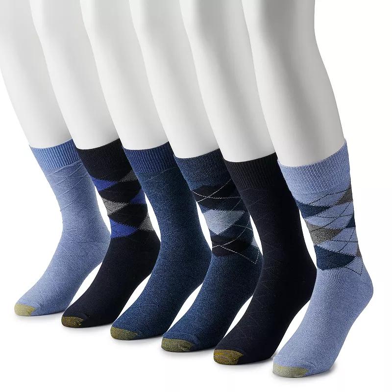 Men's GOLDTOE® 6-pack Cambell Argyle Crew Socks,  Product Image