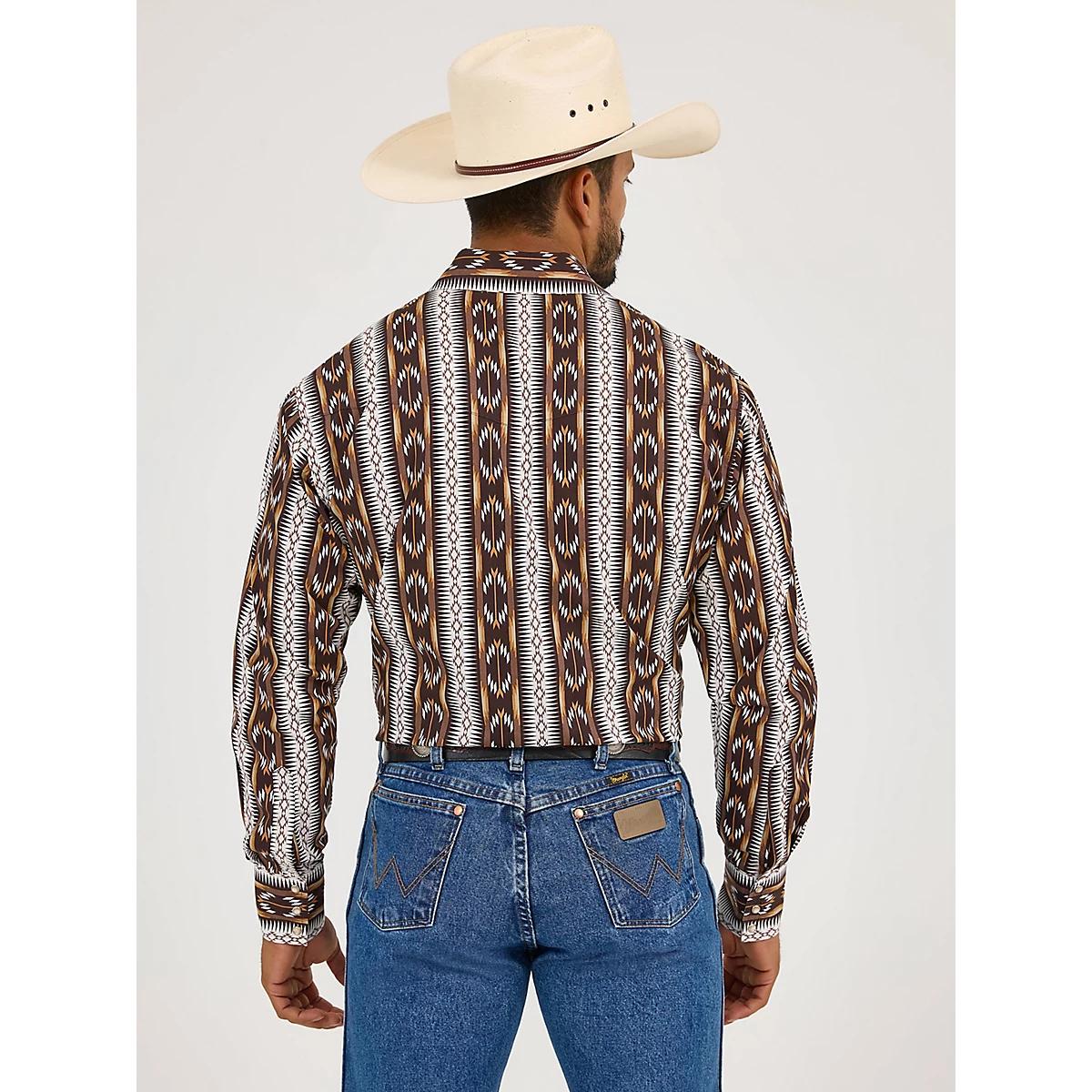 Men's Checotah® Long Sleeve Western Snap Printed Shirt in Ocean Product Image