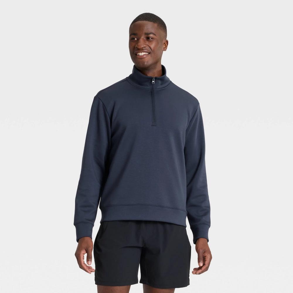 Men's Spacer Half Zip Sweatshirt - All In Motion™ Beige XL Product Image