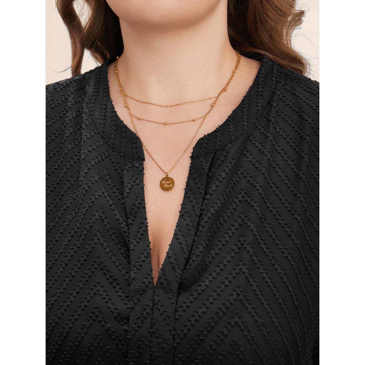 Plus Size Solid Geometric Pocket Mesh Lantern Sleeve Belted Dress Navy Women Office Pocket Flat collar with V-notch Short sleeve Curvy Midi Dress BloomChic 22-24/3X Product Image