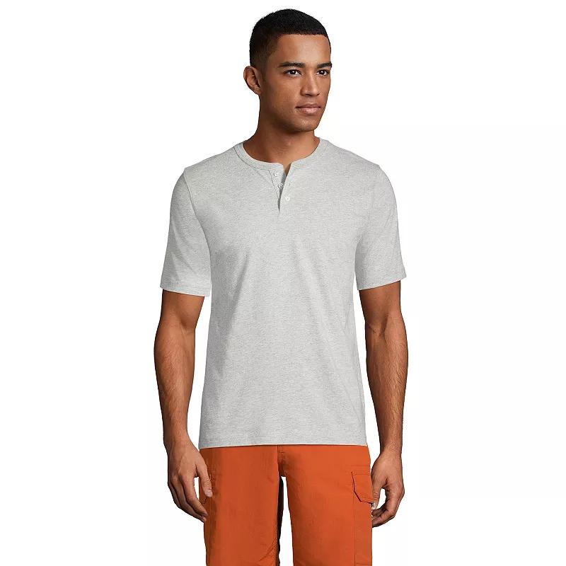 Big & Tall Lands' End Short Sleeve Super-T Henley, Men's,  Product Image