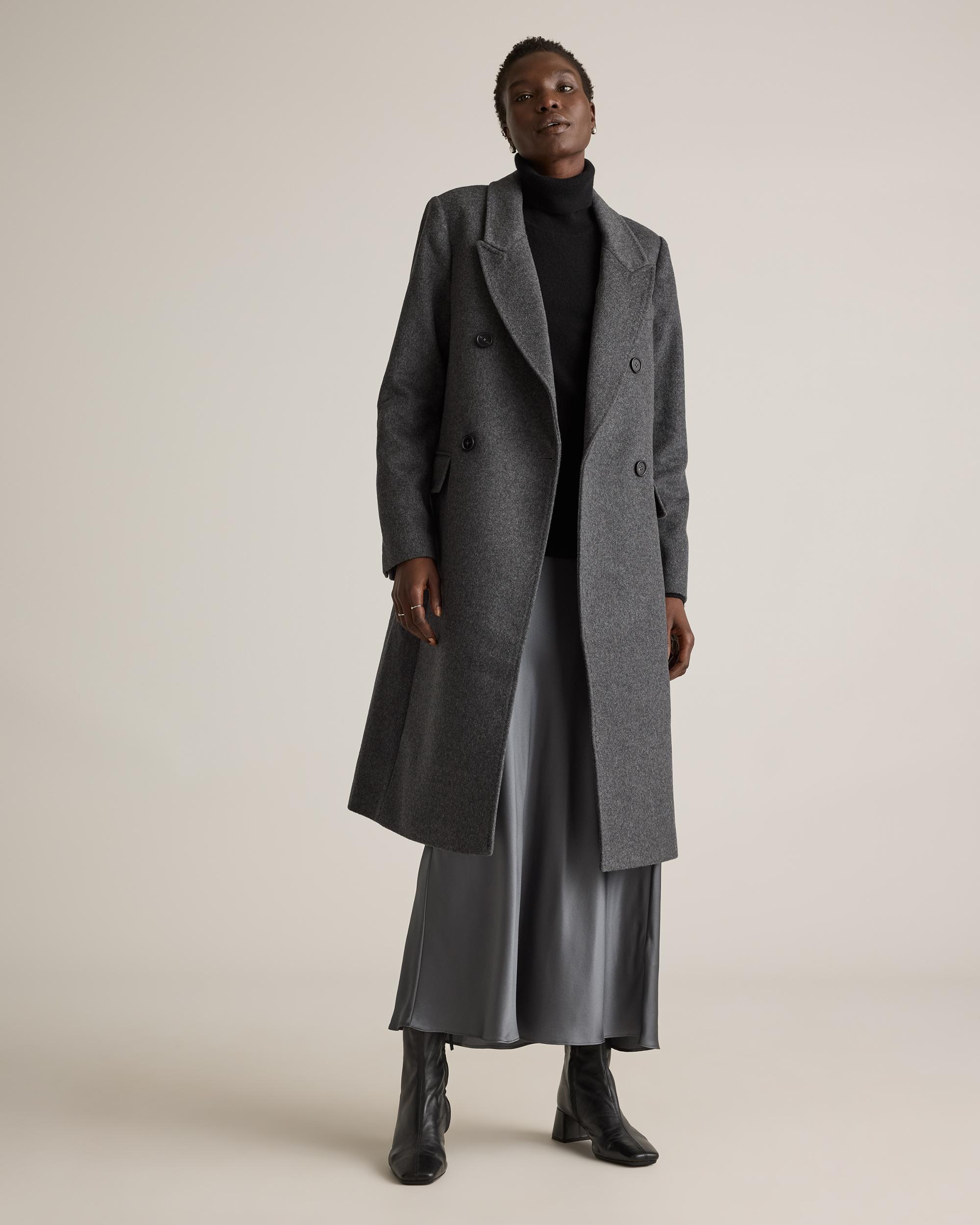 Quince | Women's Italian Wool Double-Breasted Coat Wool/Nylon Product Image