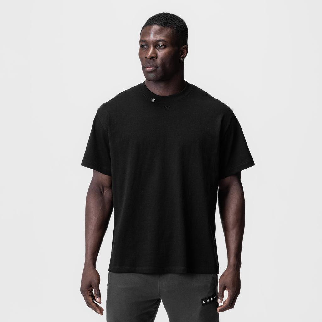0797. Tech Essential™ Relaxed Tee - Black/White "OTWR" Product Image