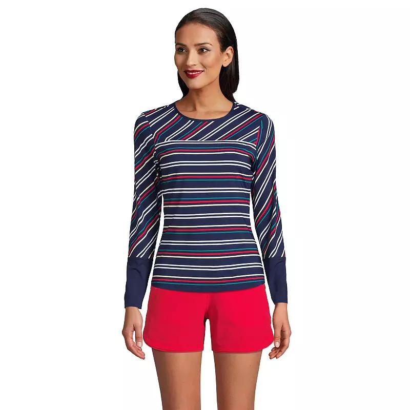 Petite Lands' End UPF 50 Long Sleeve Rash Guard, Women's,  Product Image