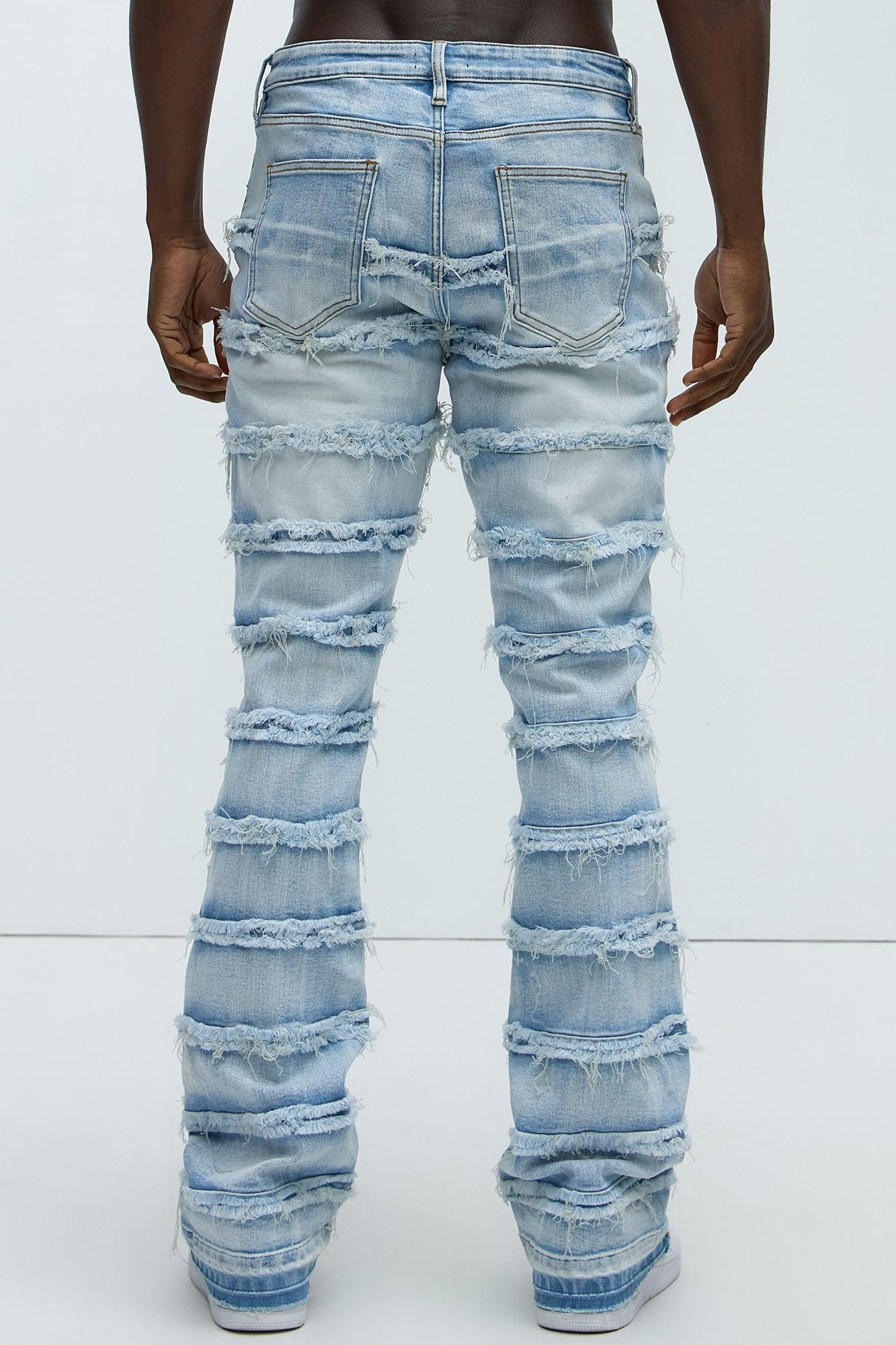 More Than You Frayed Slim Flare Jeans - Light Wash Product Image