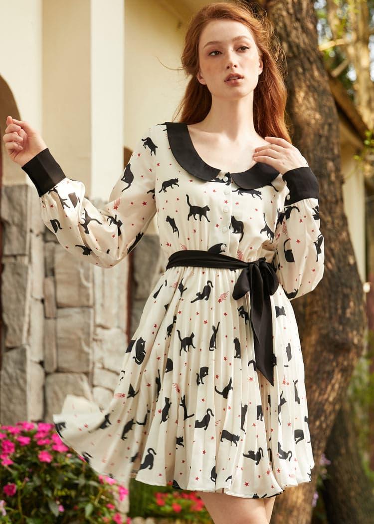 Simply Sublime Fit & Flare Pleated Dress Product Image