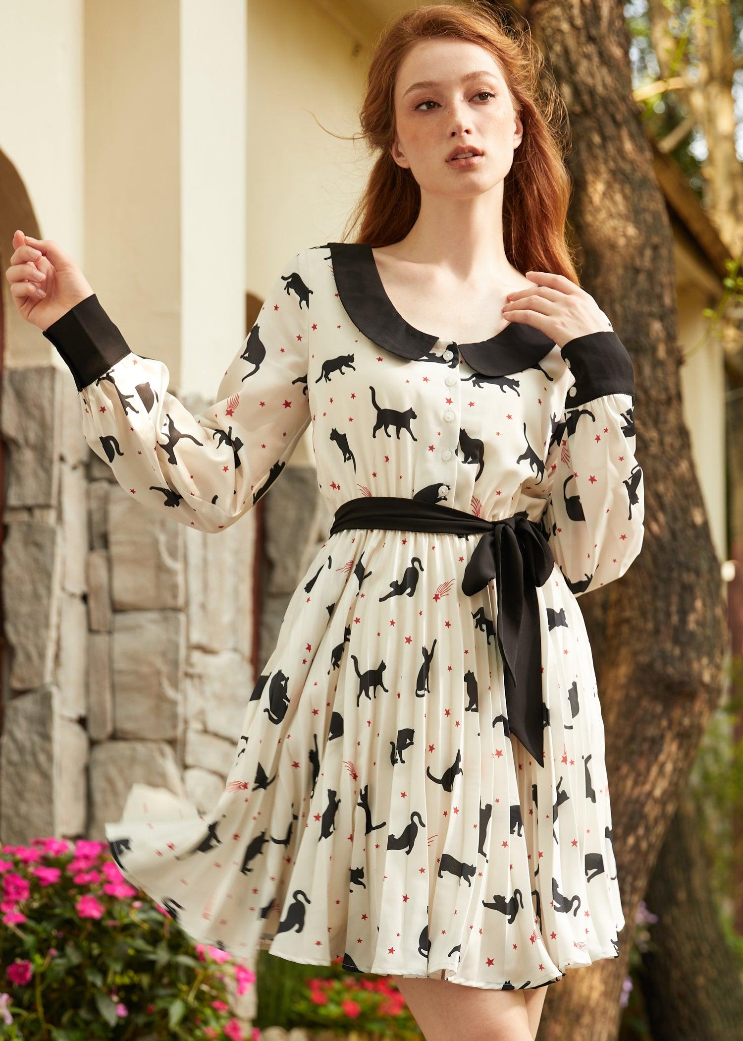 Simply Sublime Fit & Flare Pleated Dress Product Image