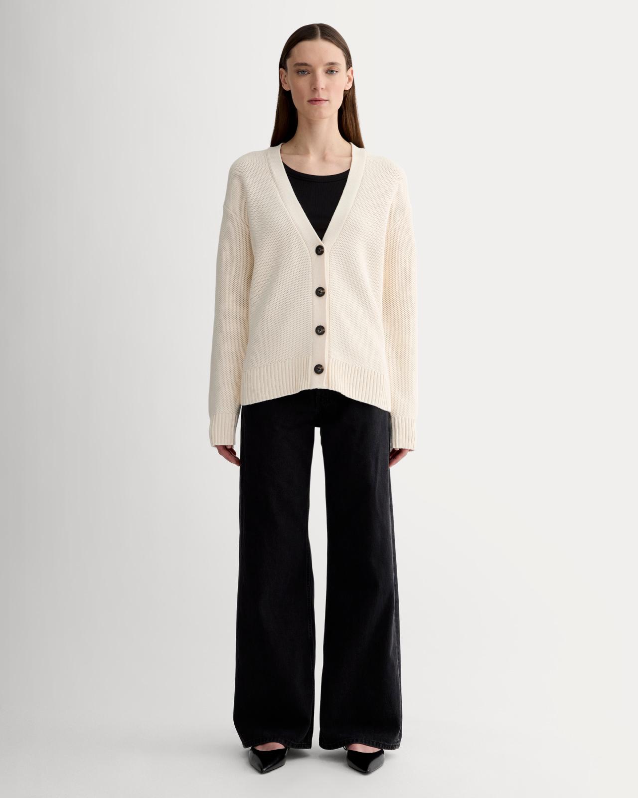 Womens Cotton Honeycomb Cardigan by Everlane Product Image