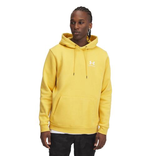 Under Armour Mens Under Armour Essential Fleece Hoodie - Mens Marine Od Green/White Product Image