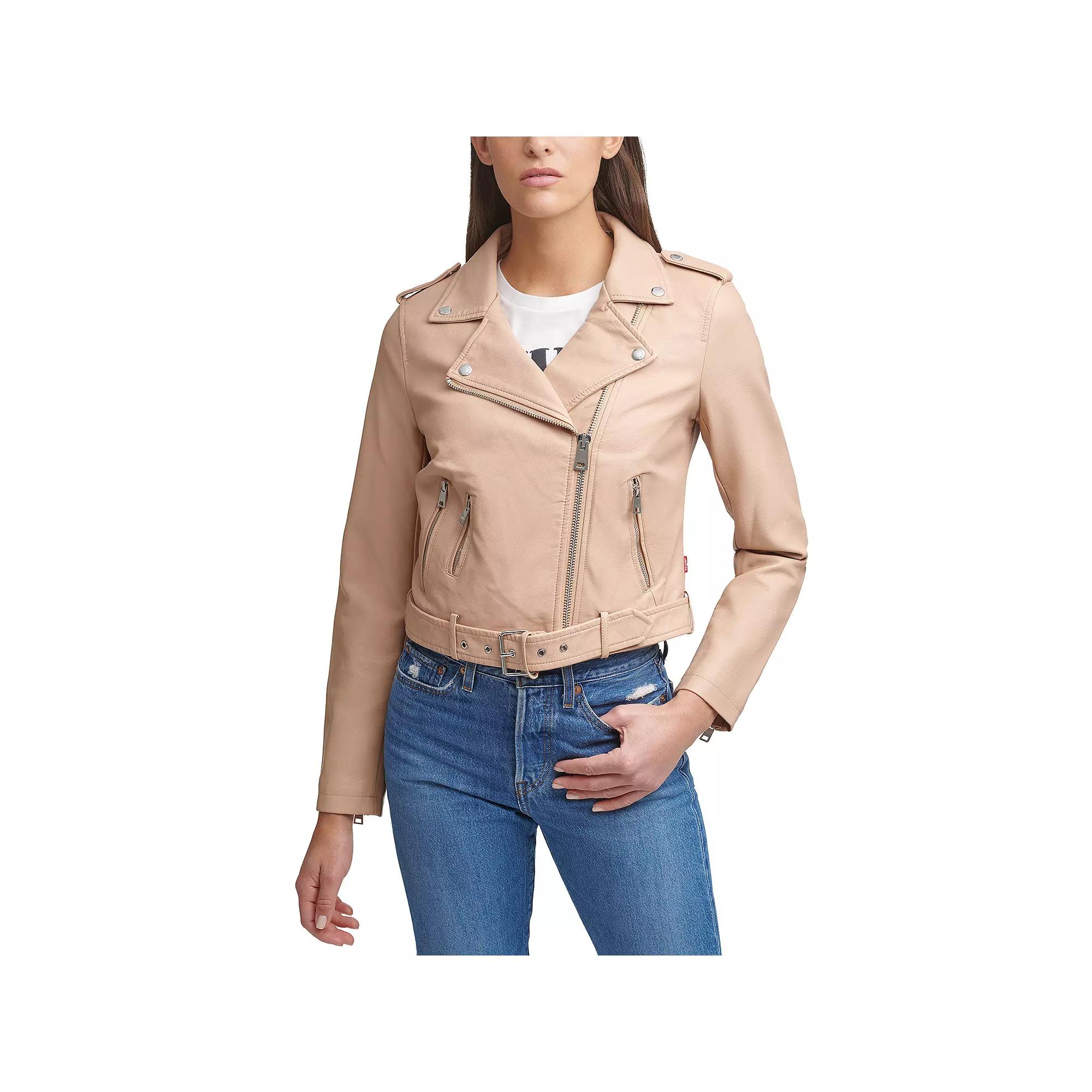 Women's Levi's® Belted Faux Leather Motorcycle Jacket,  Product Image