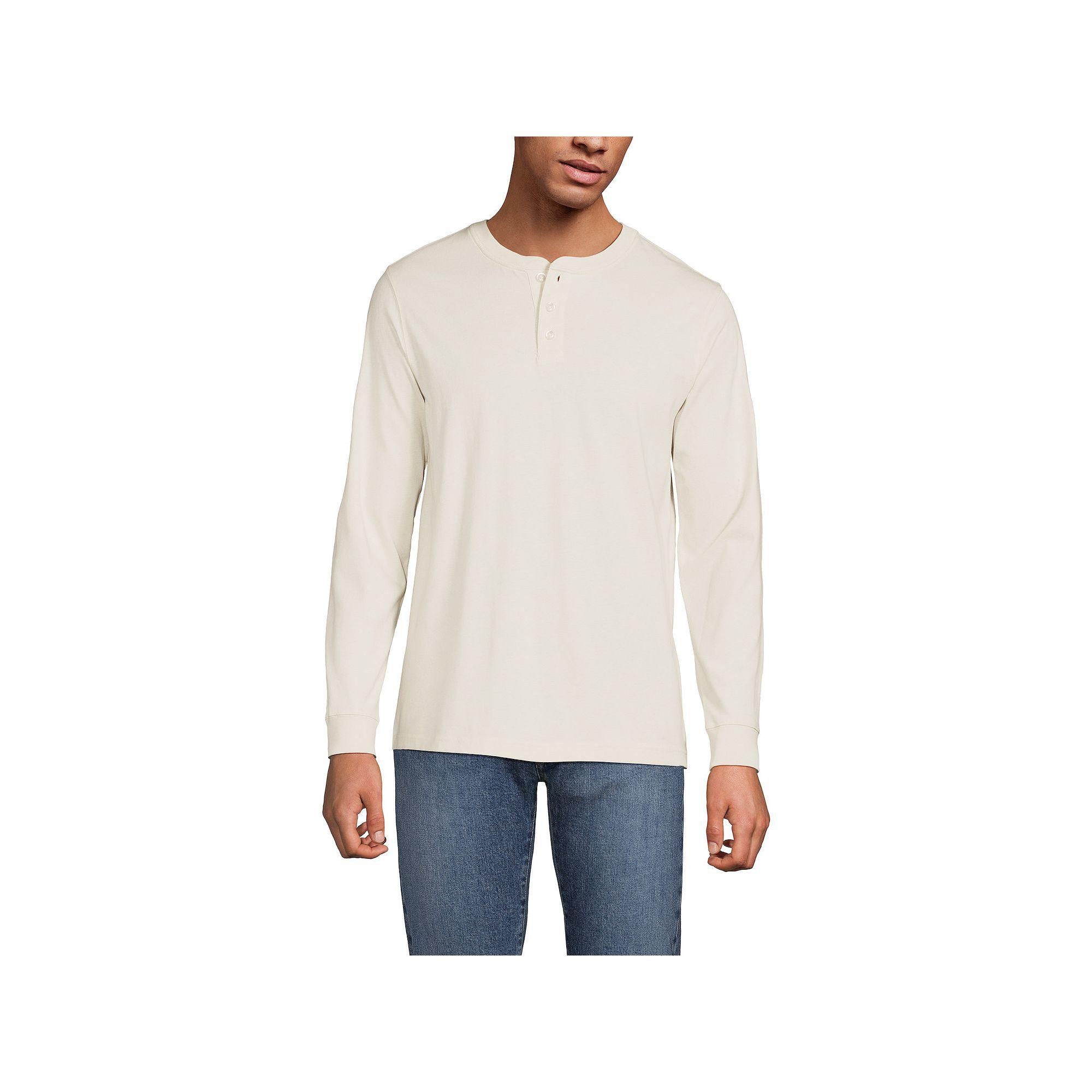 Big & Tall Lands' End Super-T Henley, Men's,  Product Image