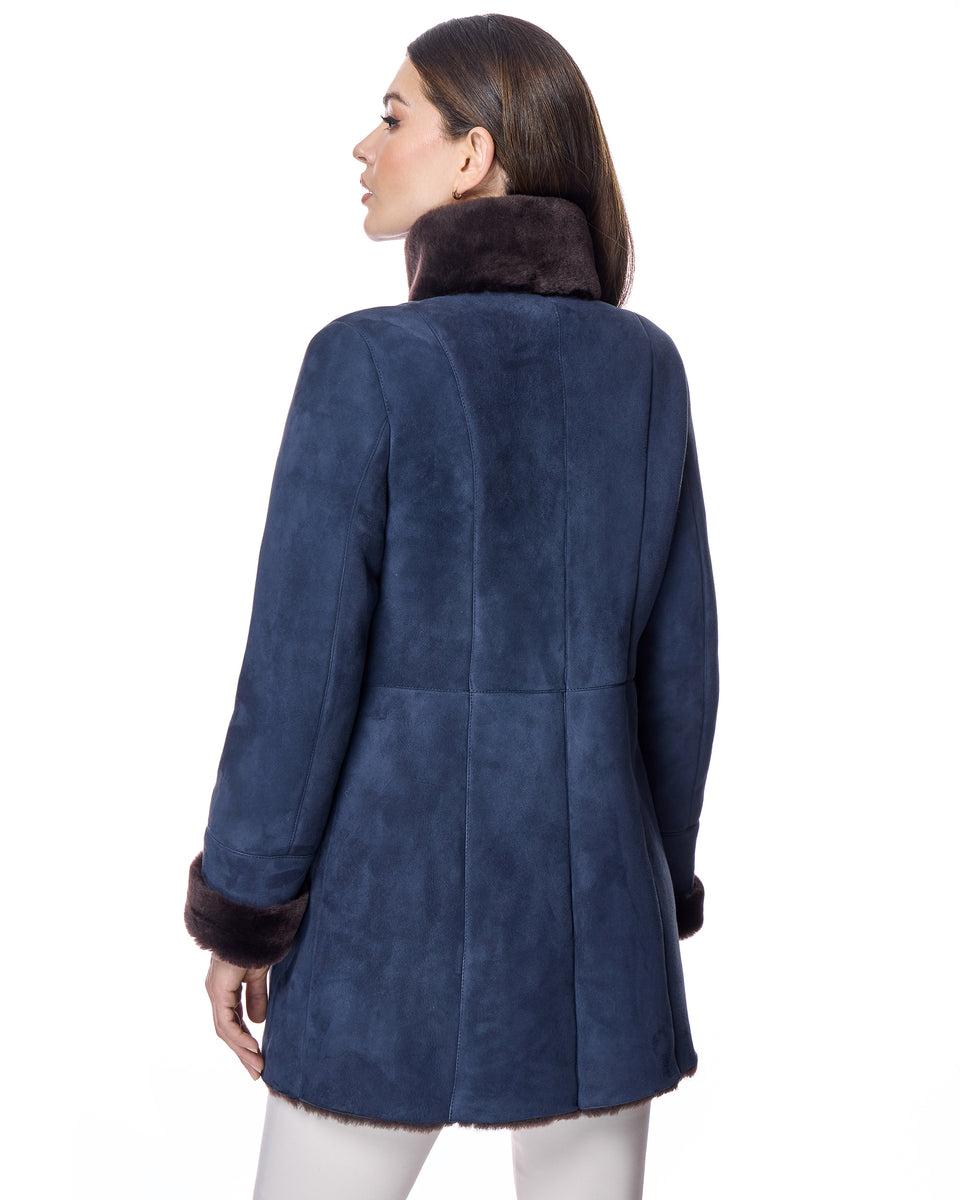 Shearling Jacket with Stand Collar-Maximilian Product Image