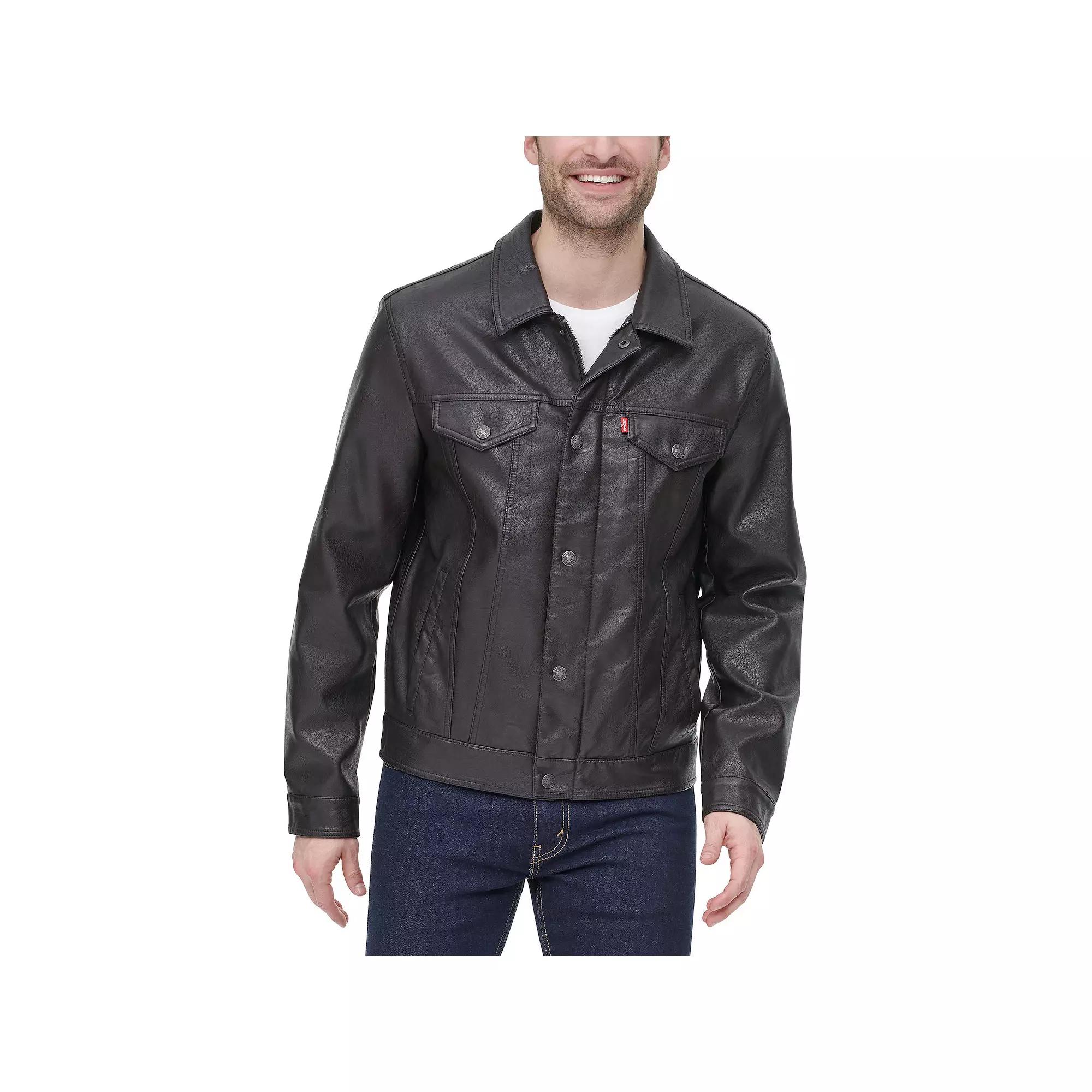 Men's Levi's® Faux Leather Trucker Jacket,  Product Image