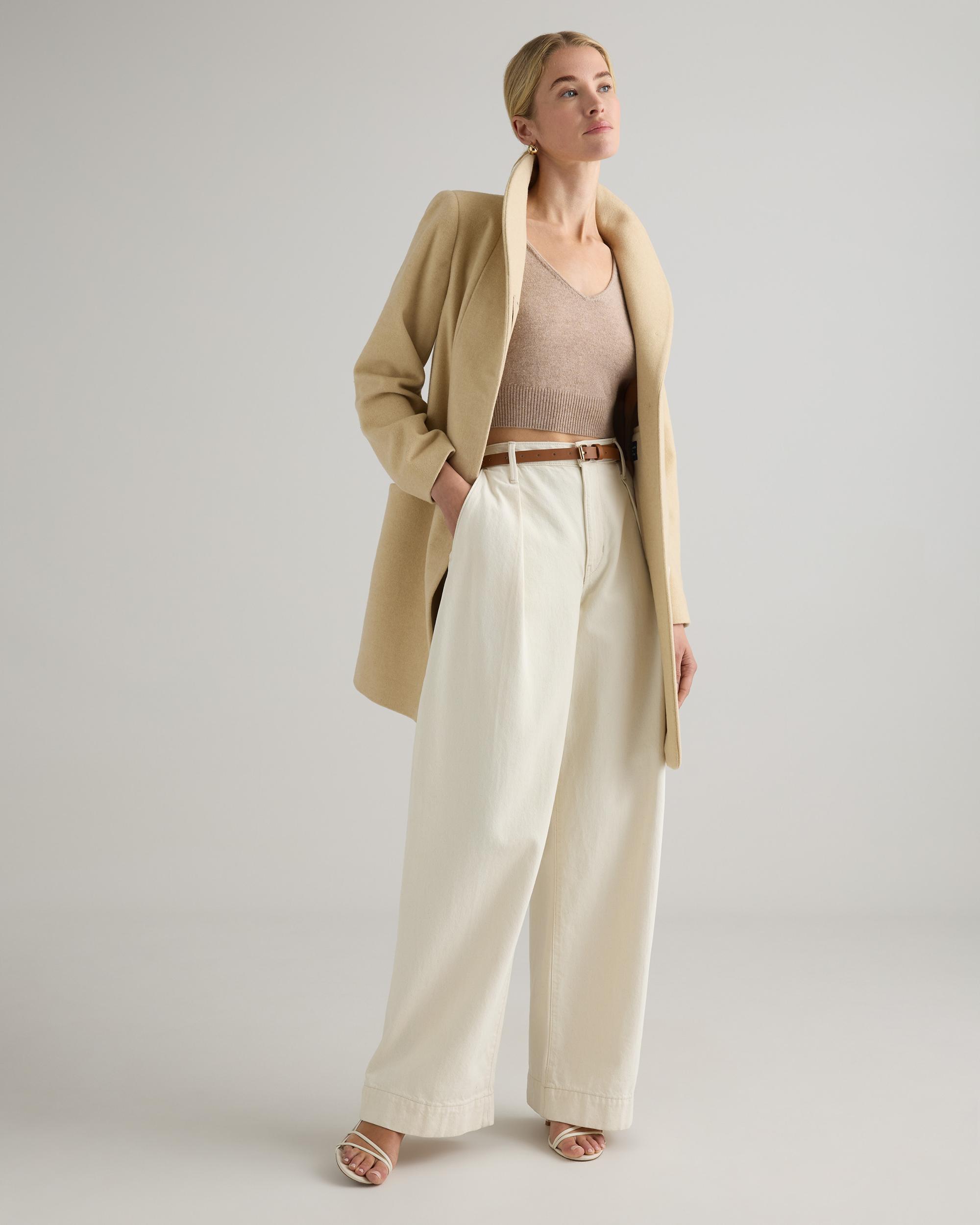 Quince | Women's Italian Wool Cocoon Coat Wool/Nylon Product Image