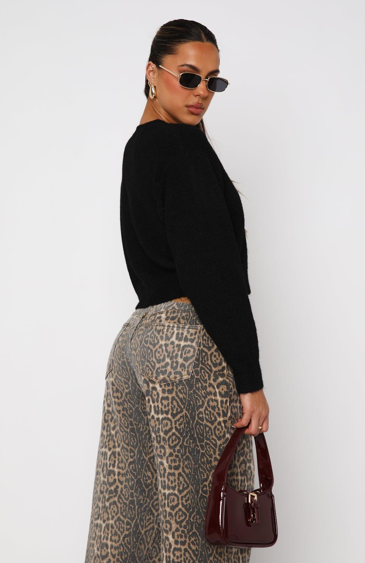 Warm Whispers Knit Cardigan Black Product Image