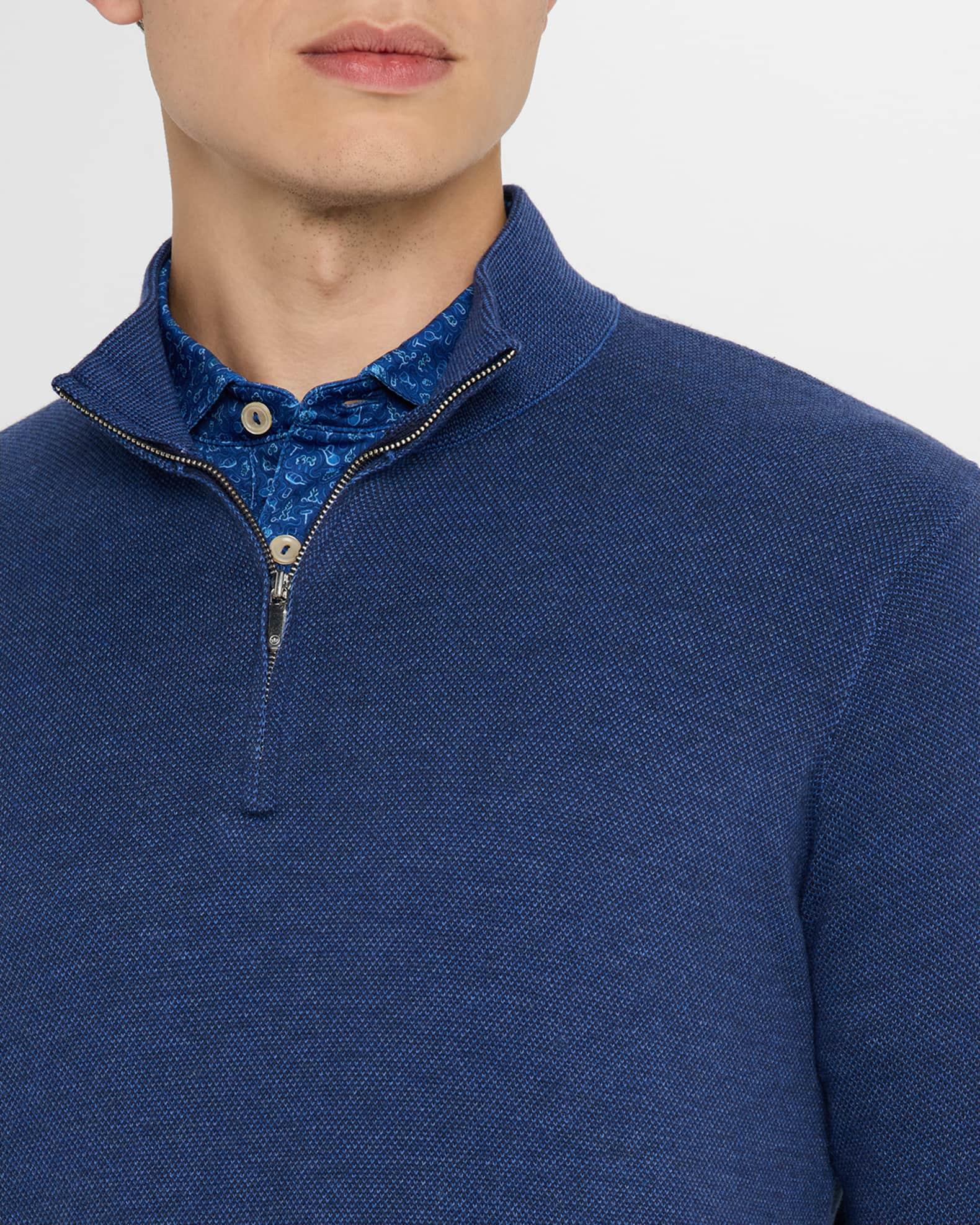 Men's Birdseye Knit Quarter-Zip Sweater Product Image