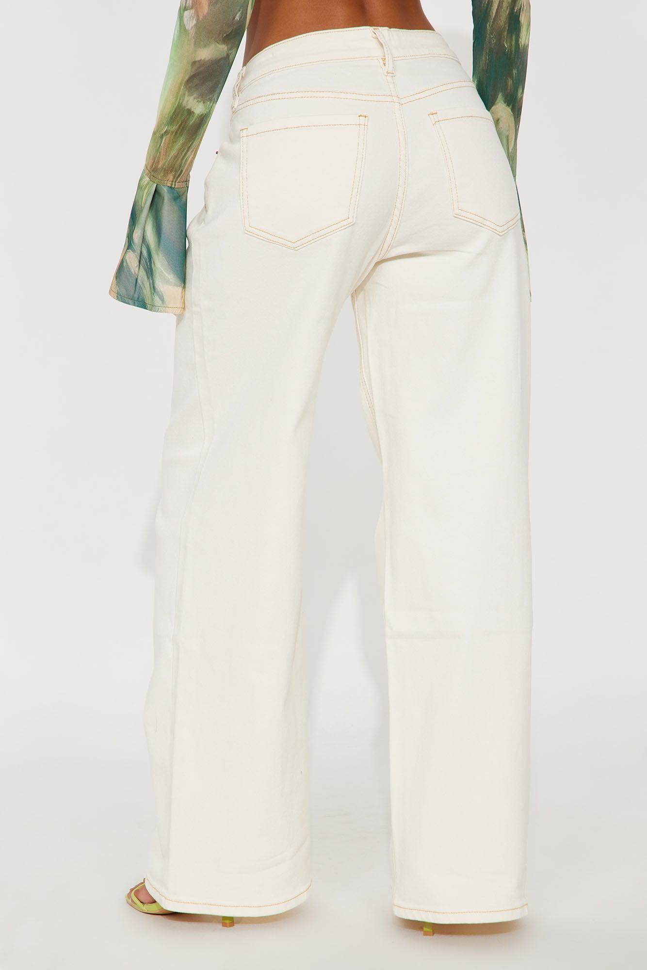 Mirador Straight Leg Jeans - Cream Female Product Image