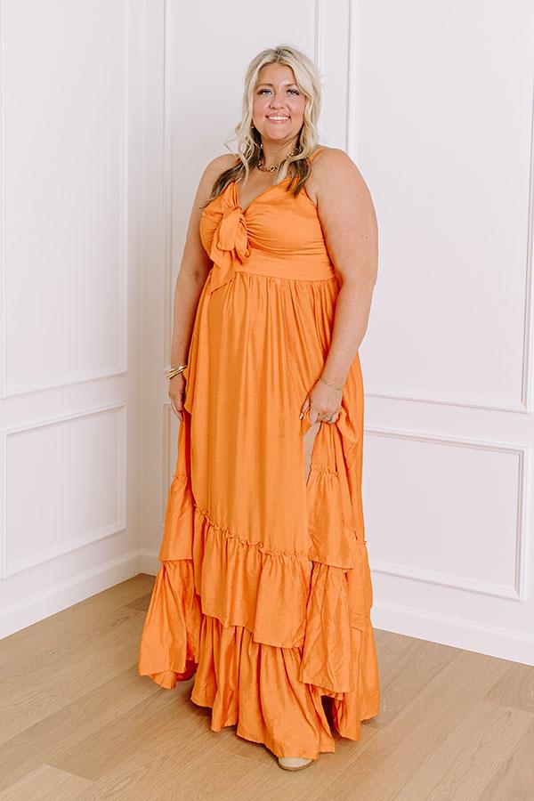 Coconut Grove Maxi Dress in Orange Curves Product Image