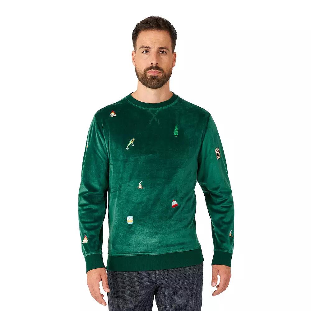 Men's Deluxe Sweater Christmas Icons, Size: XXL, Green Product Image