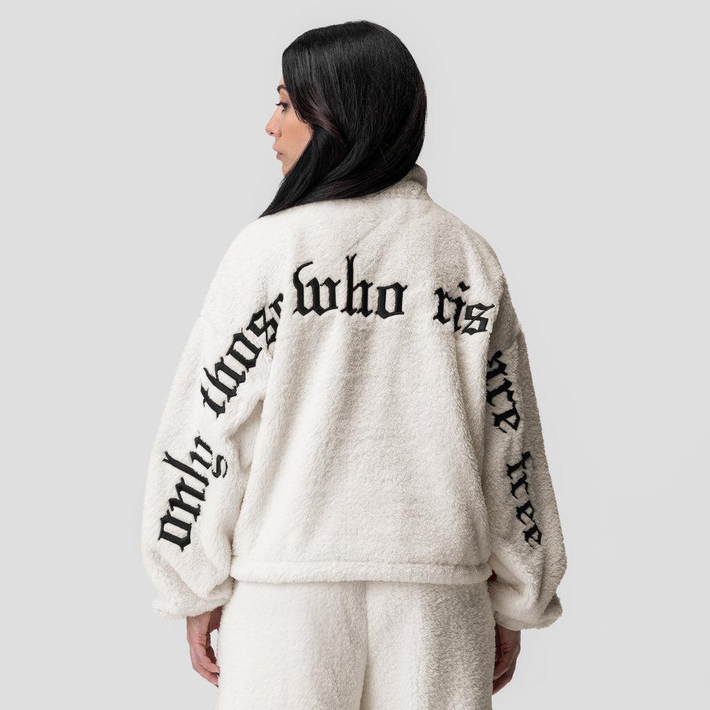 1007. Women's Sherpa Recovery 1/2 Zip - Ivory Cream/Black Female Product Image