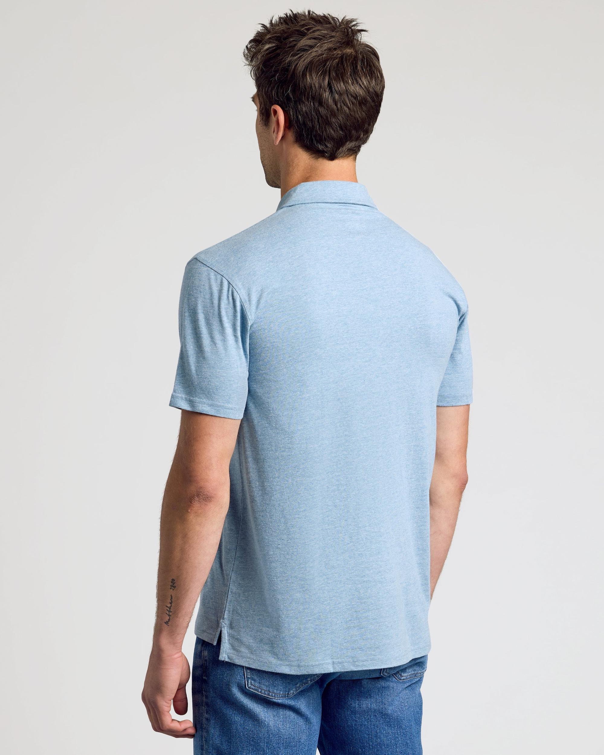 Heather Indigo Classic Polo Product Image