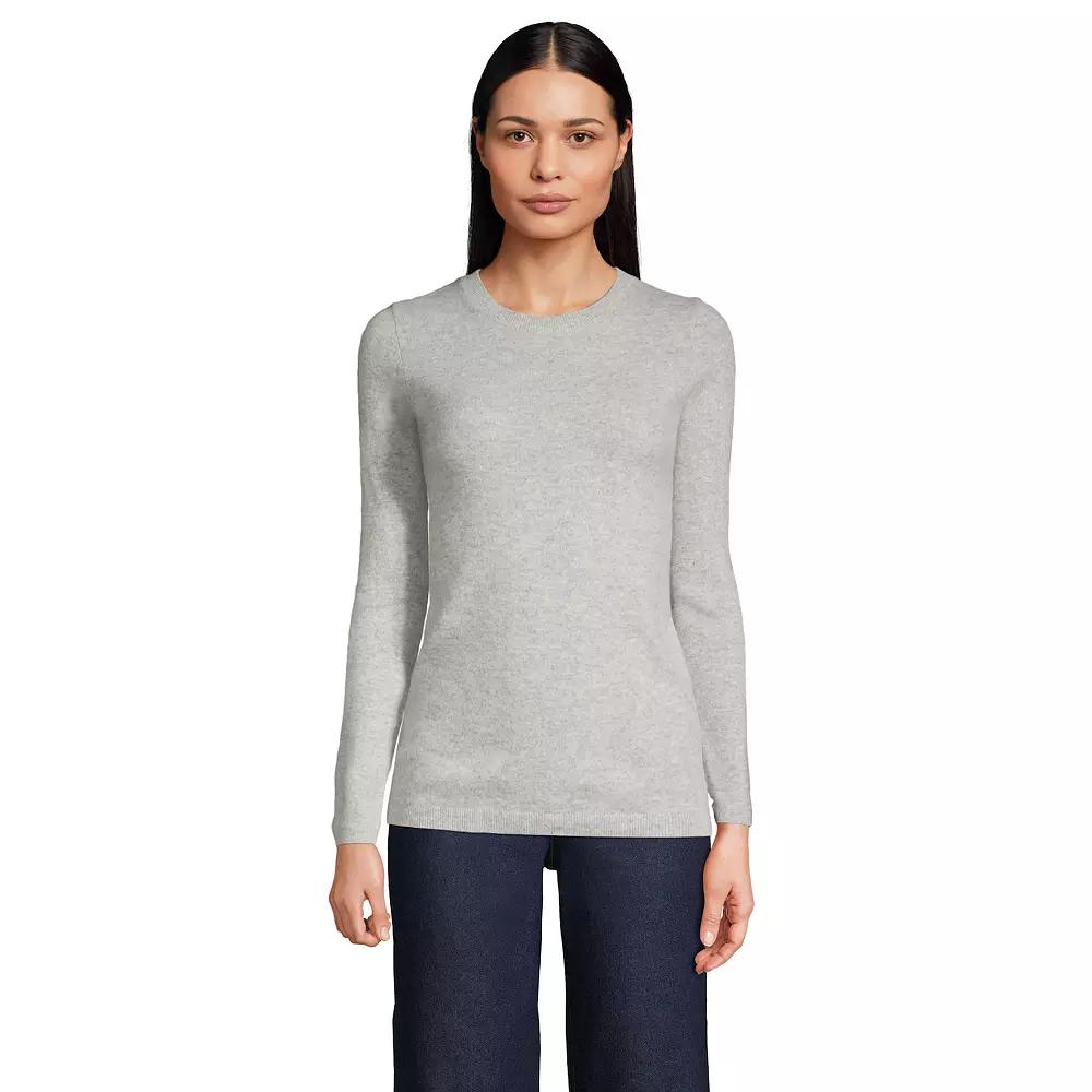 Petite Lands' End Crewneck Cashmere Sweater, Women's,  Product Image