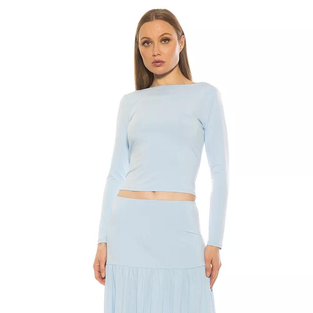 Women's ALEXIA ADMOR Dahlia Boatneck Long Sleeve Shirt,  Product Image
