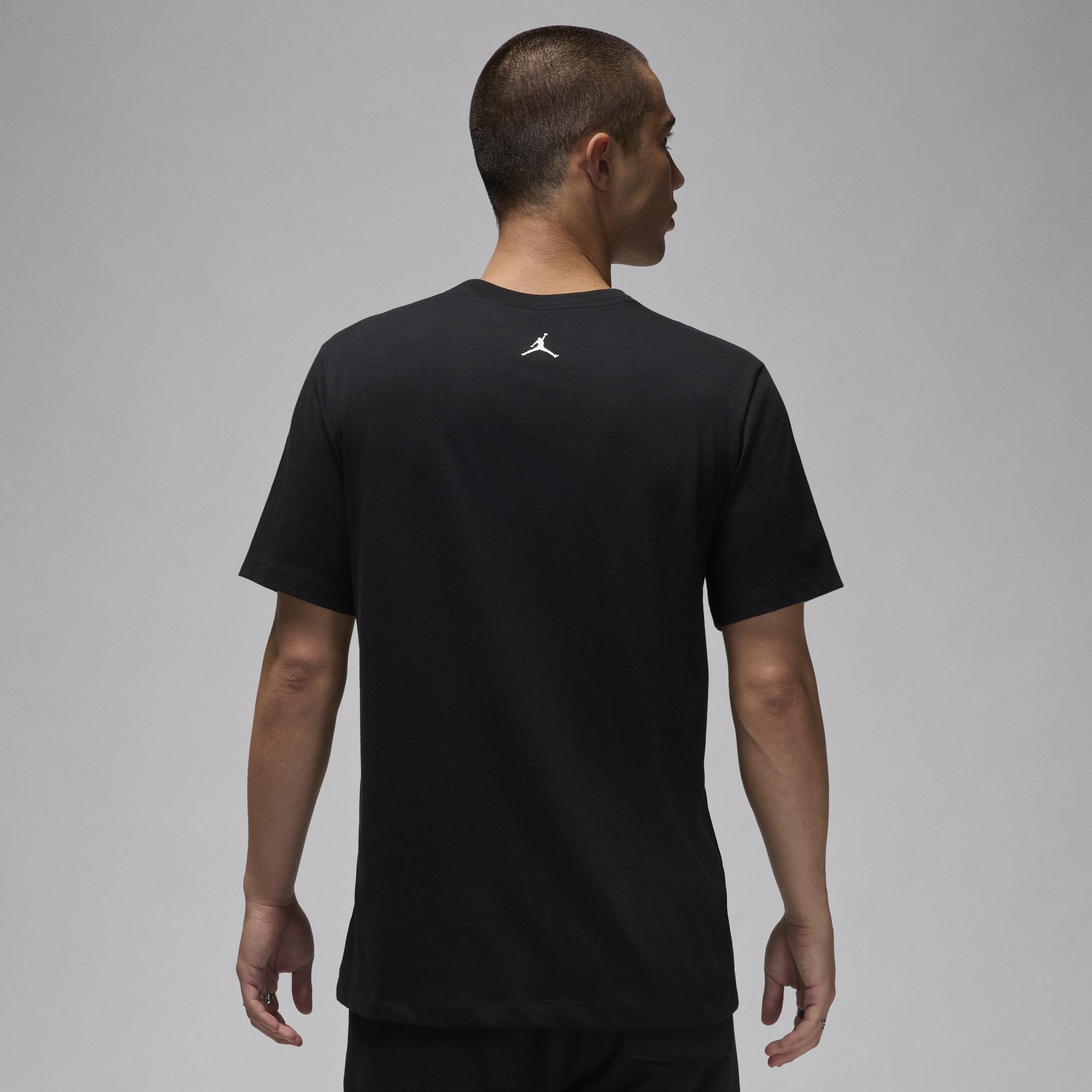 Jordan Mens Jordan Brand Dot MJ Short Sleeve T-Shirt - Mens Sail/Black Product Image