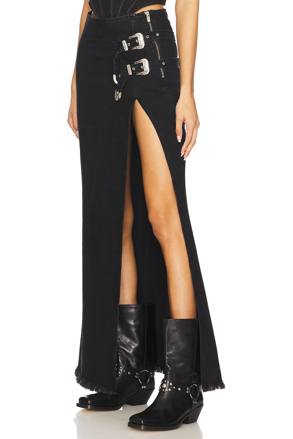 Western Maxi Skirt Understated Leather Product Image