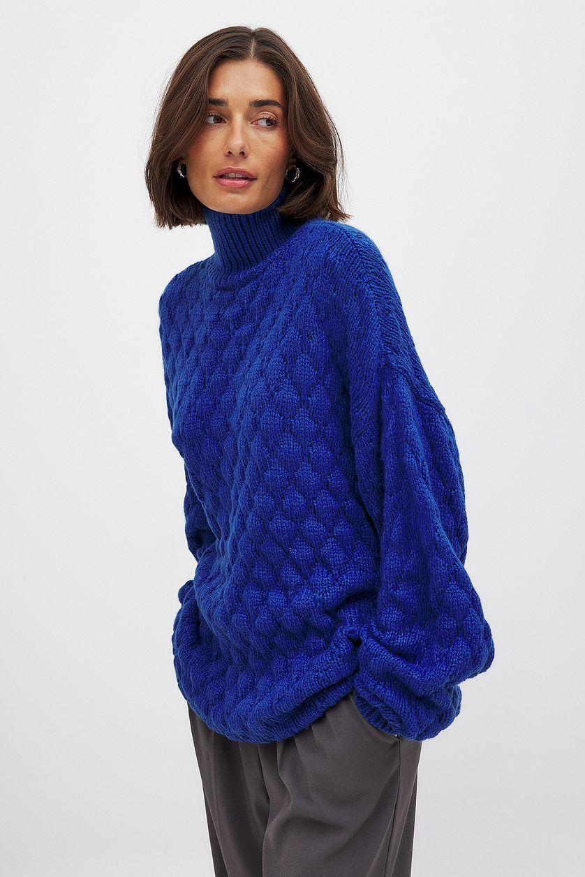 Polo Neck Knitted Sweater Product Image