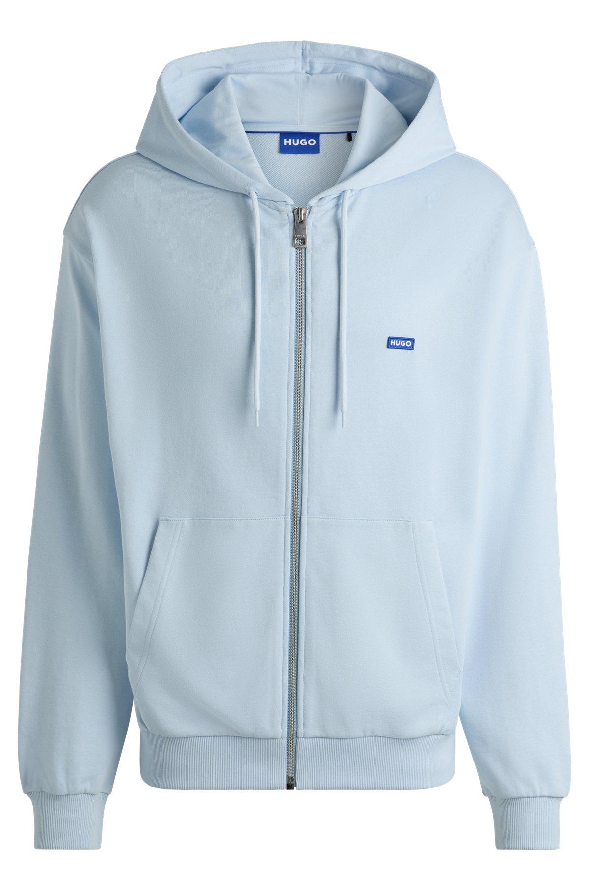 Zip-up hoodie in French terry cotton with logo Product Image