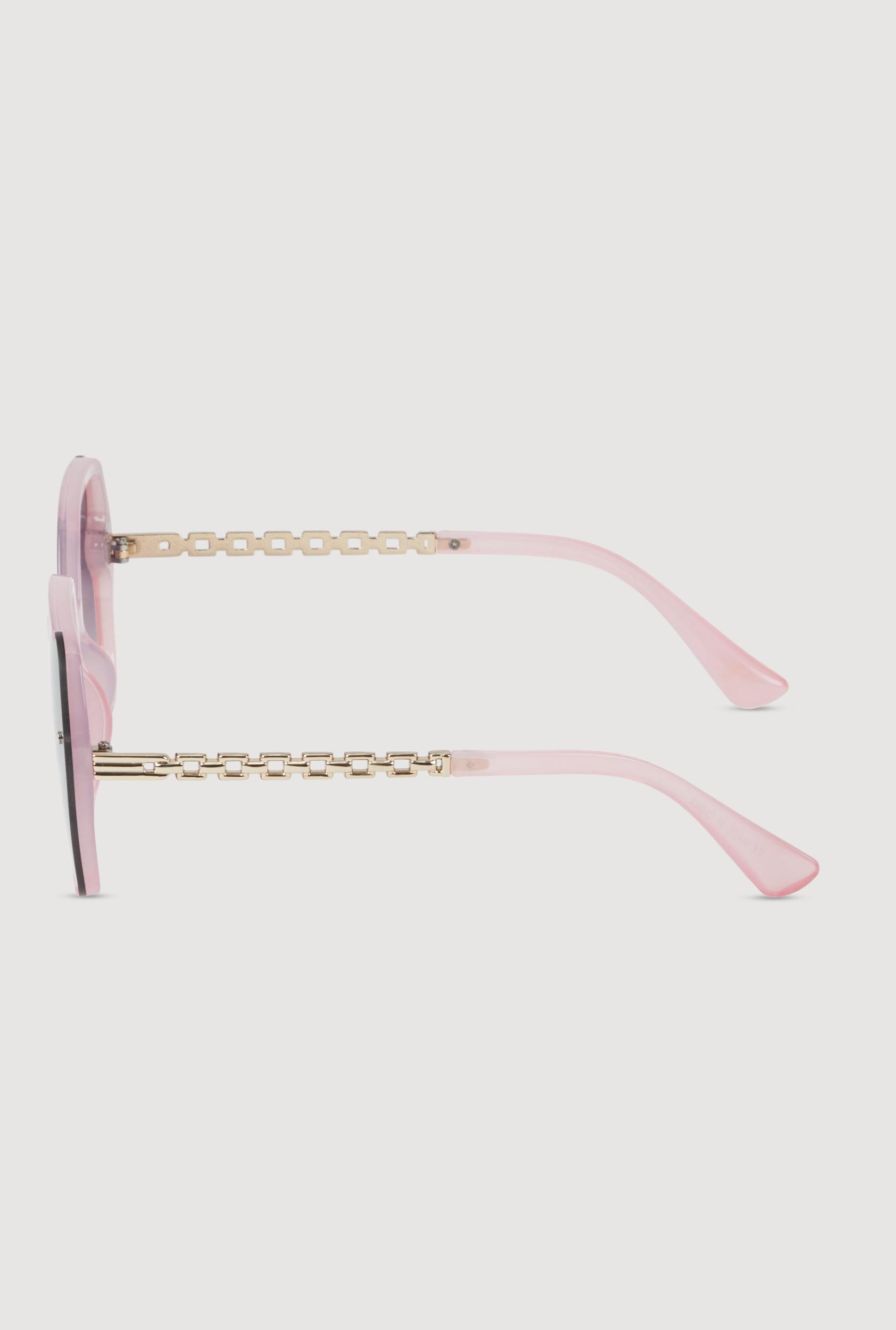 Oversized Chain Link Ombre Lens Sunglasses Unisex Product Image