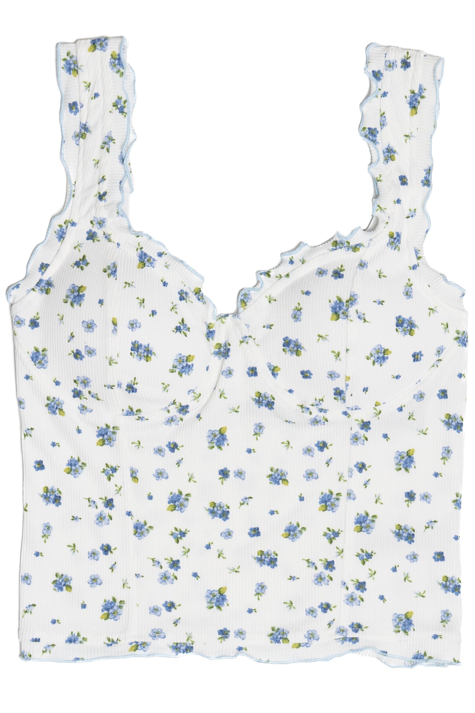 Ruffle Trim Bustier Tank Product Image