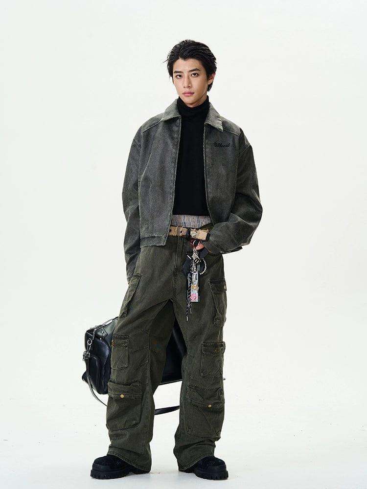 RT No. 11979 DARK GRAY ZIP-UP COLLAR JK Product Image