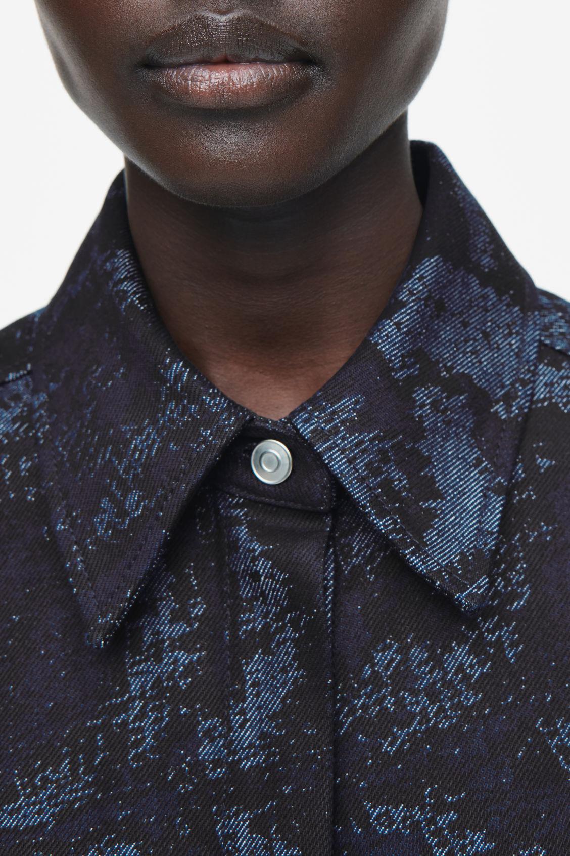 JACQUARD DENIM SHIRT DRESS Product Image