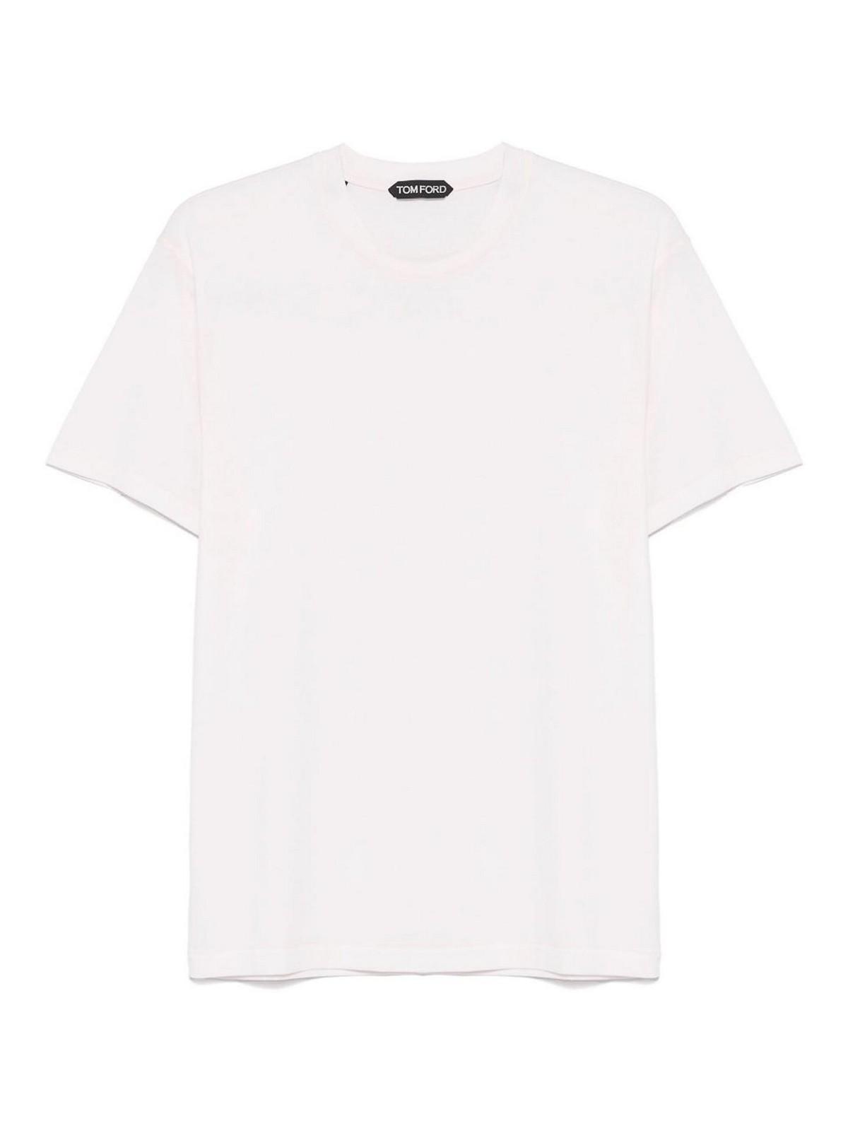 TOM FORD Stretch Cotton & Modal Jersey T-shirt In White Product Image