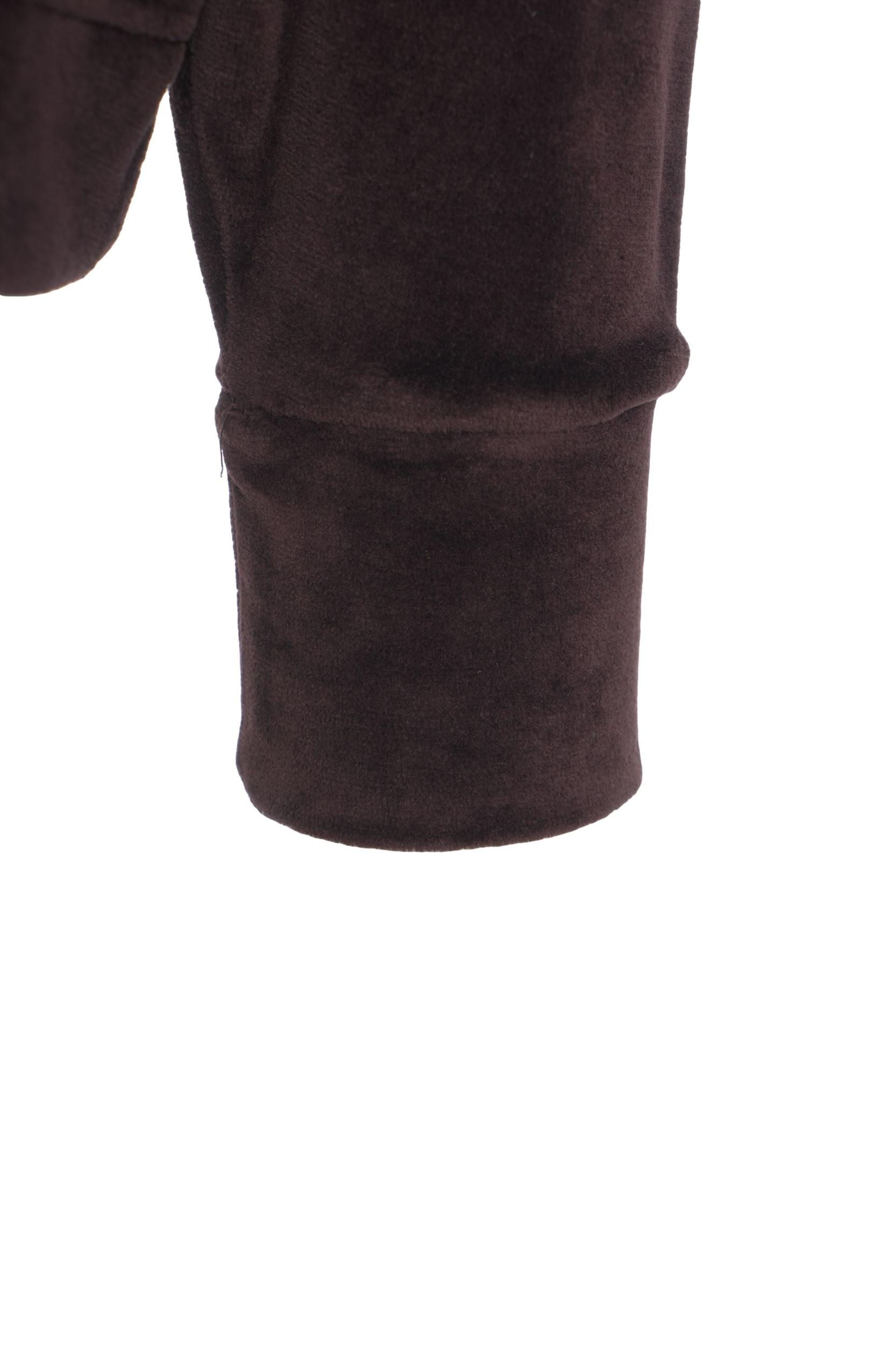 Velvet hoodie with zipper Product Image