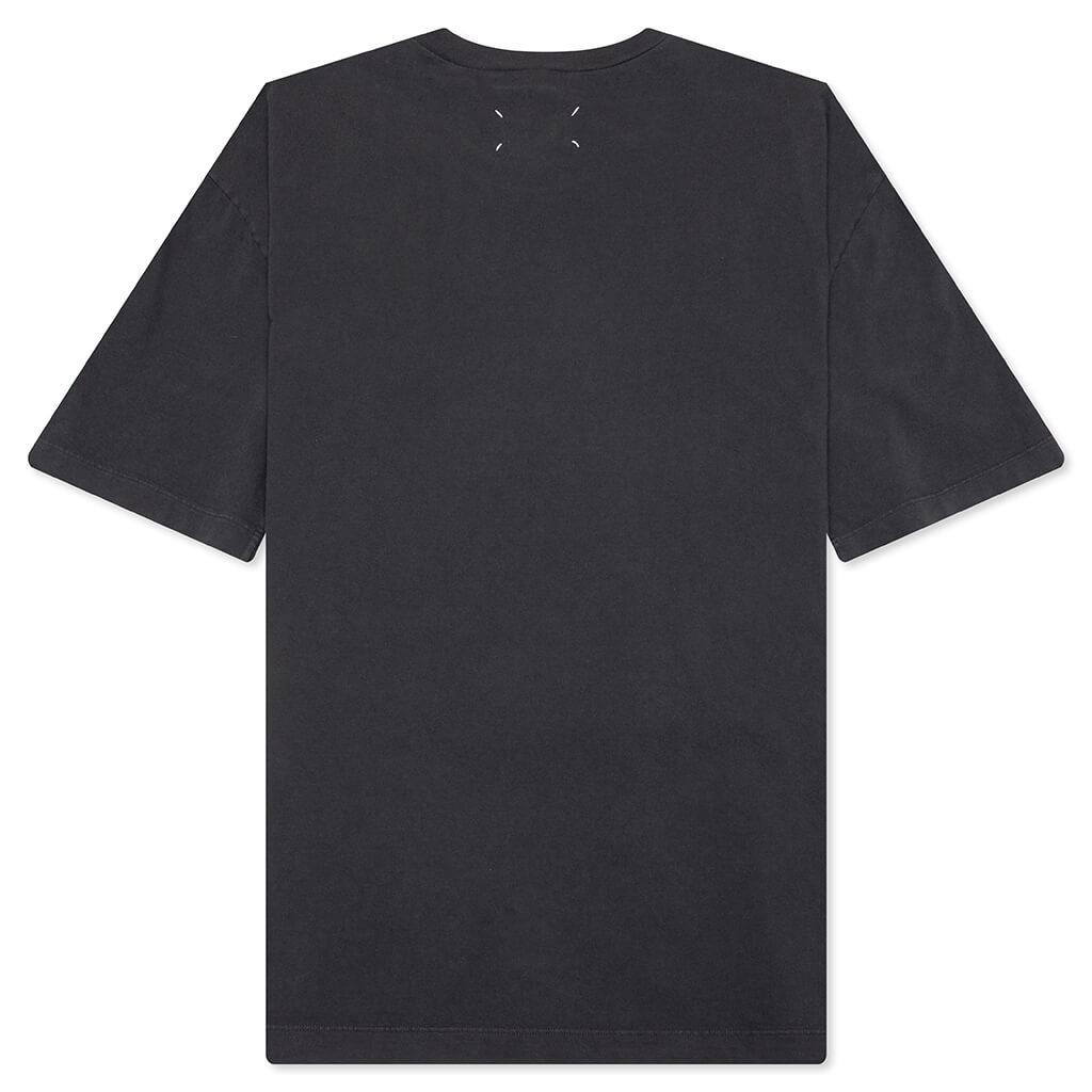 Number Logo Cotton T-Shirt - Washed Black Male Product Image