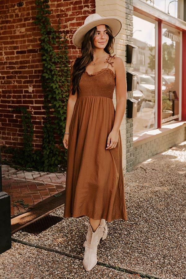 Inner Harmony Smocked Midi Dress Product Image