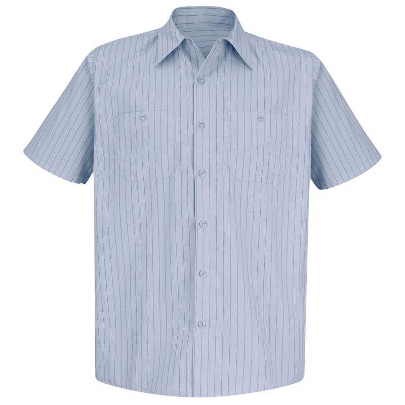 Red Kap Men's Short Sleeve Striped Work Shirt Product Image