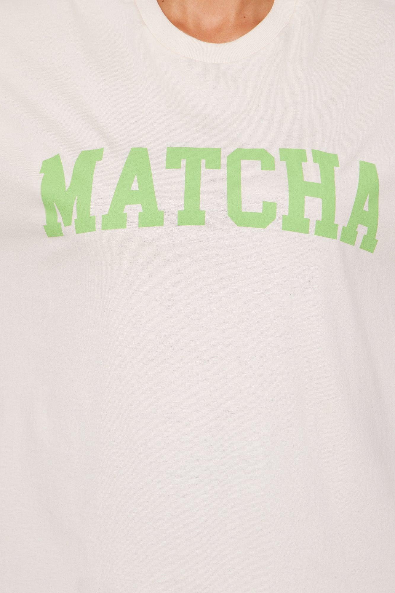 In My Matcha Era Oversized Tee - Natural Product Image