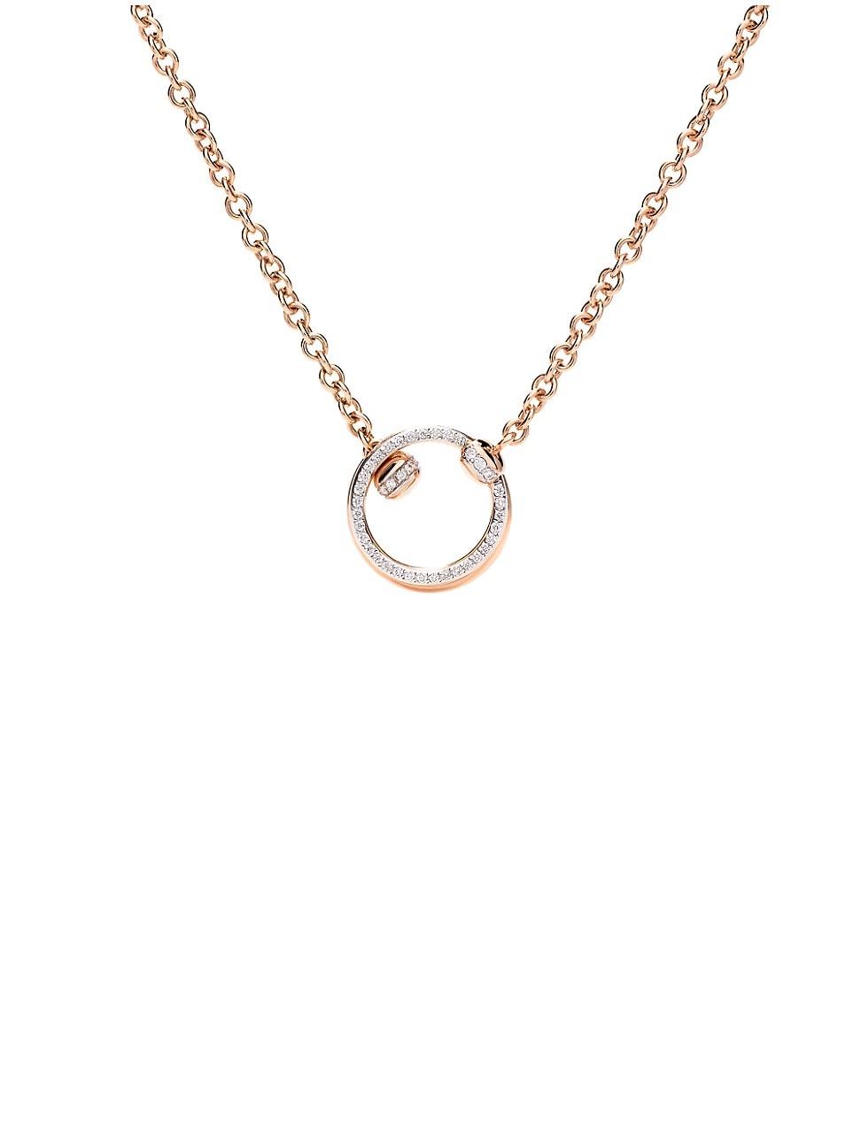 Womens Together 18K Rose Gold & 0.2 TCW Diamond Pendant Necklace Product Image