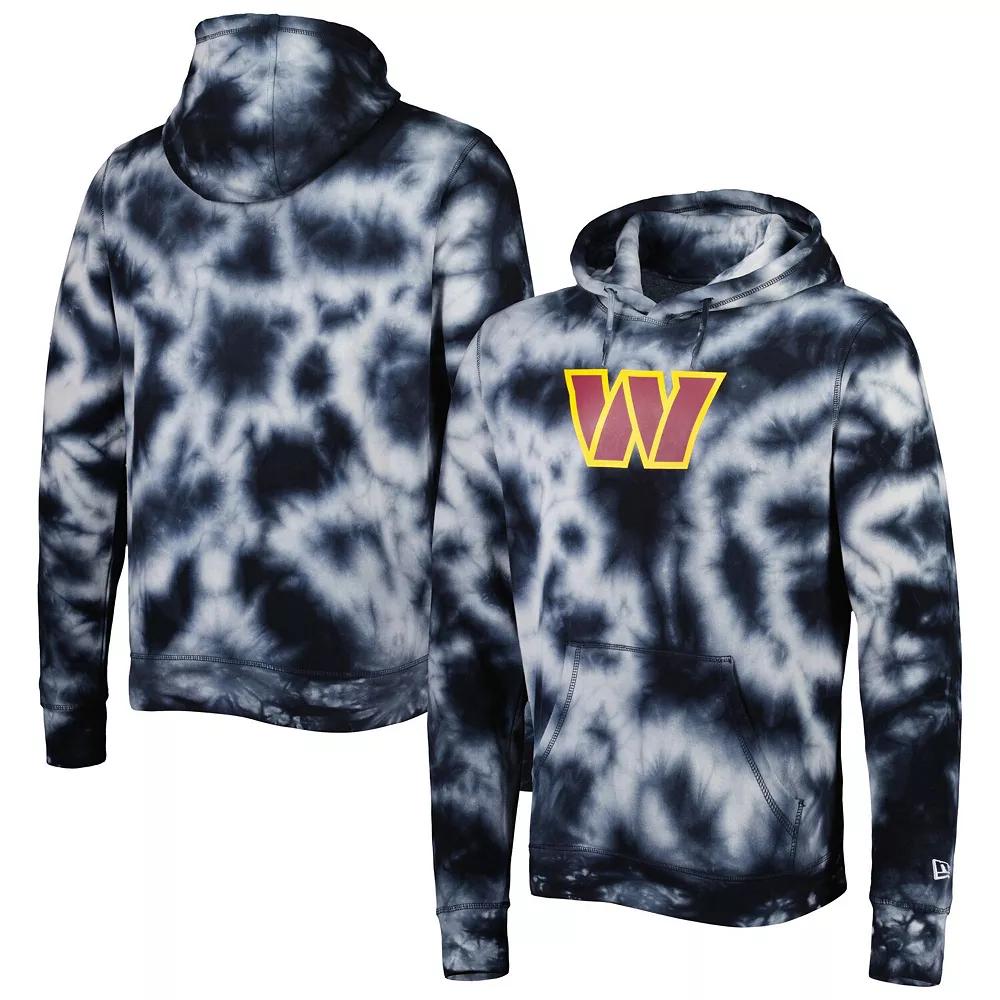 Men's New Era Black Washington Commanders Team Tie-Dye Pullover Hoodie, Size: XL, Wft Black Product Image