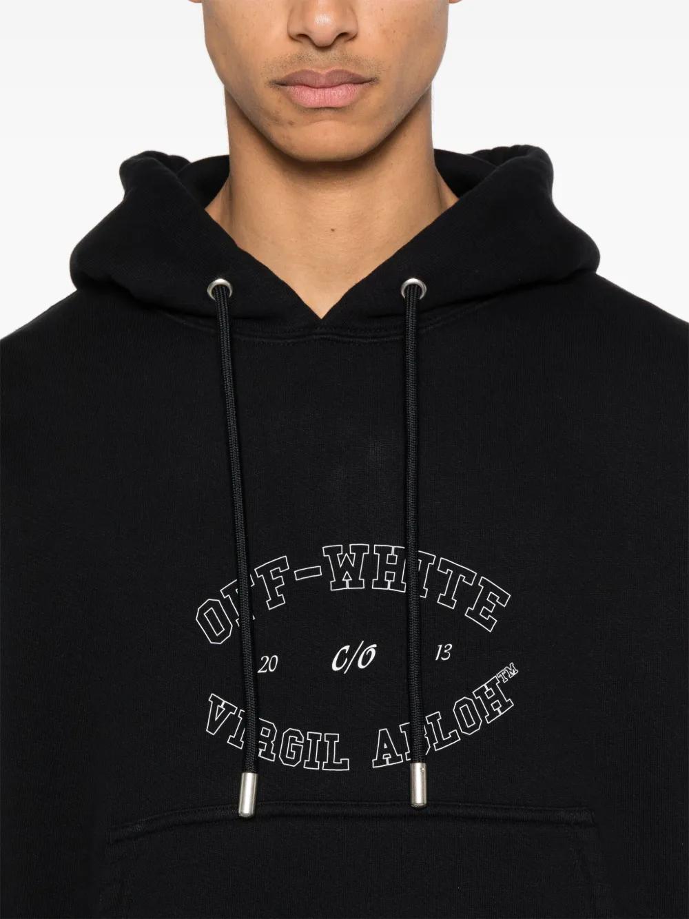 logo-print cotton hoodie Product Image