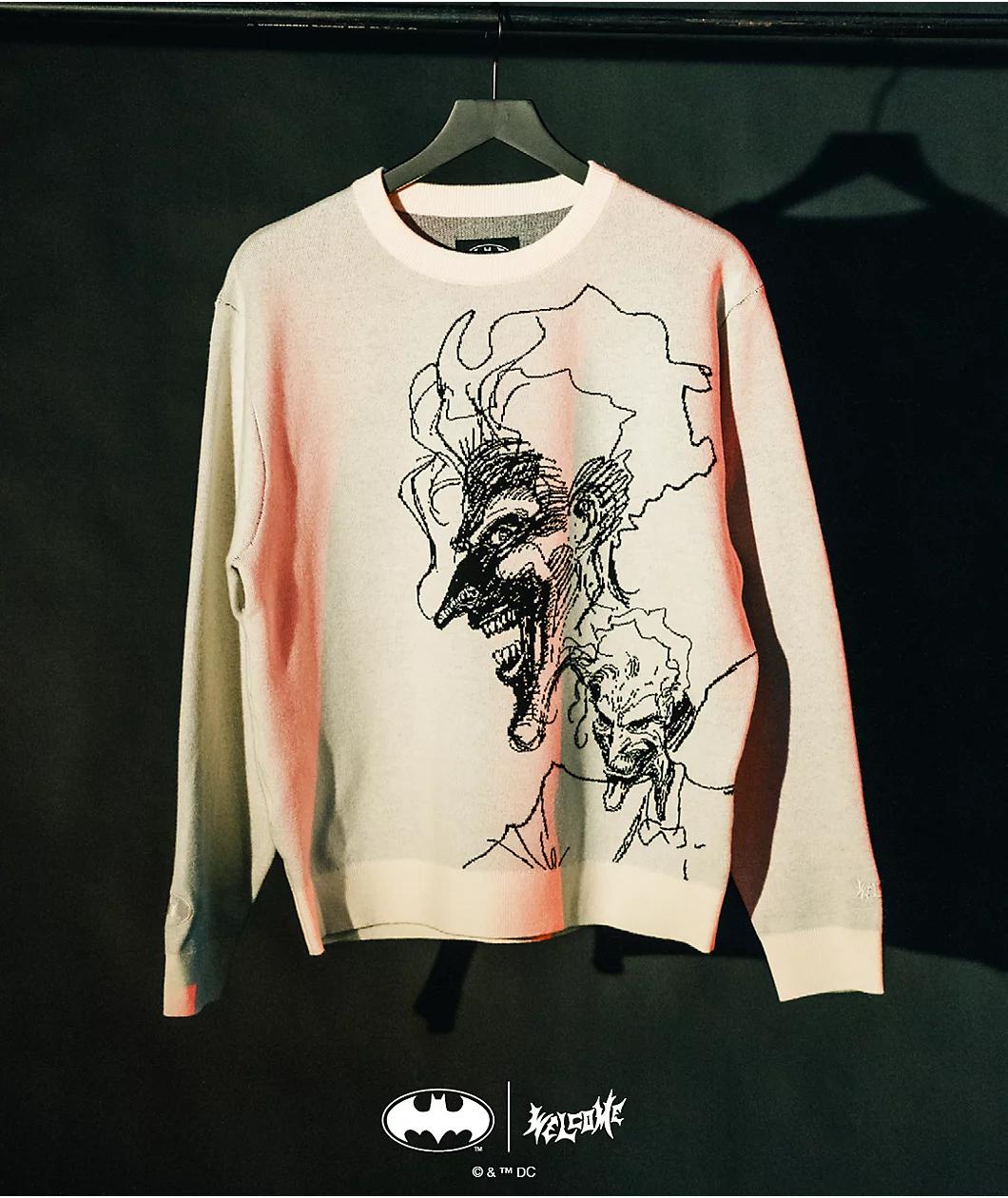 Welcome x Batman Joker Natural Sweater Product Image